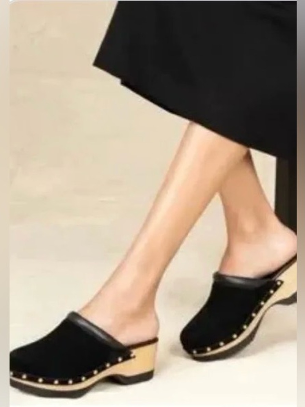 Women’s M. Gemi The Greta Black Suede Clogs US 7 37.5